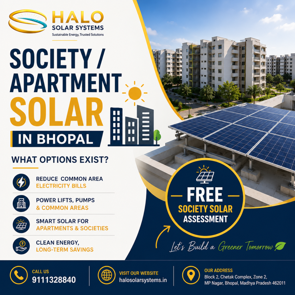 Society Apartment Solar in Bhopal What Options Exist by Halo Solar Systems